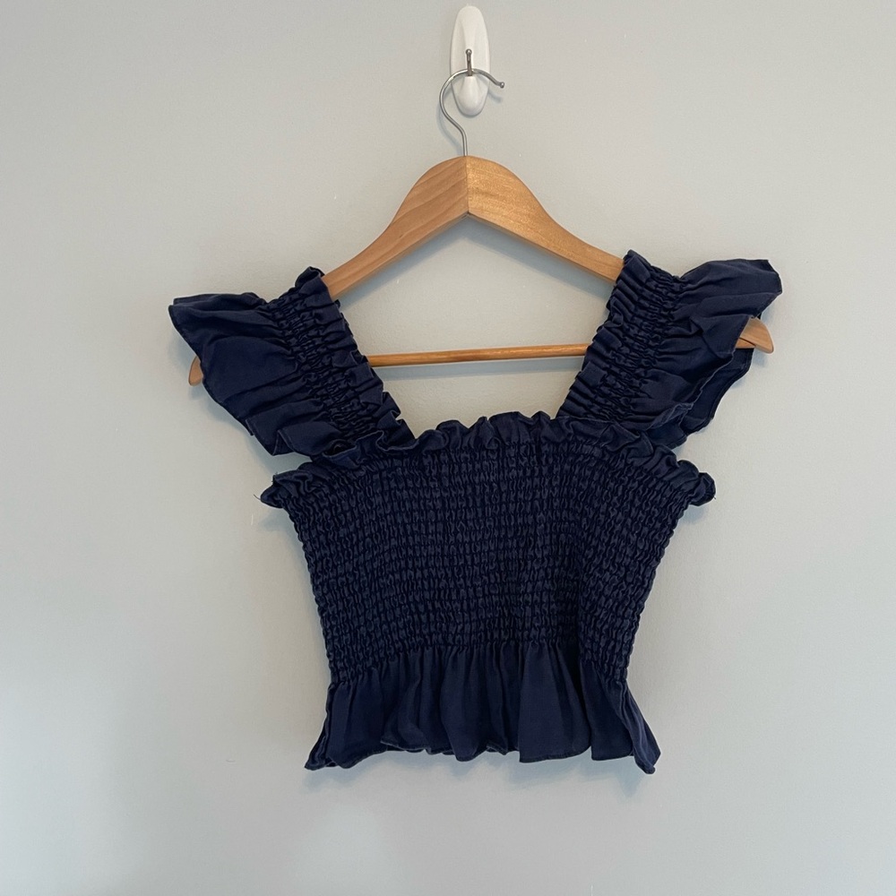 Hill House Home Paz Top, 100%Linen, Size XS - Picture 4 of 6